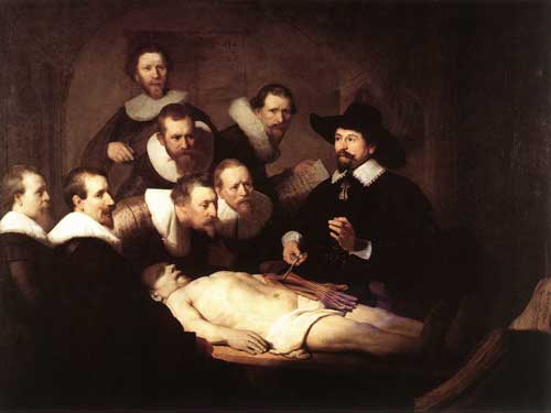 1632 ,Doctor Nicolaes Tulp's Demonstration of the Anatomy of the Arm Rembrandt