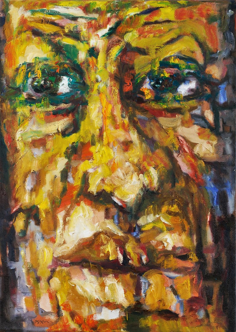 פנים. שמן על בד. 2012 אוסאמה סעיד