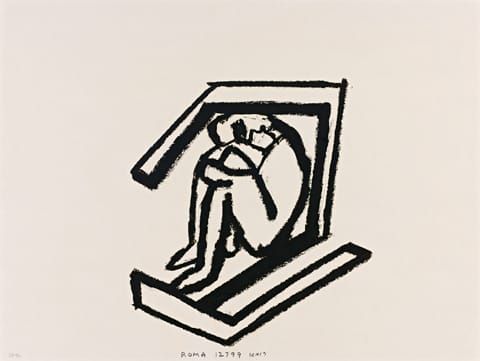 פנחס כהן-גן - ואלה שמות, 1992, רישום על נייר, אוסף דורון סבג