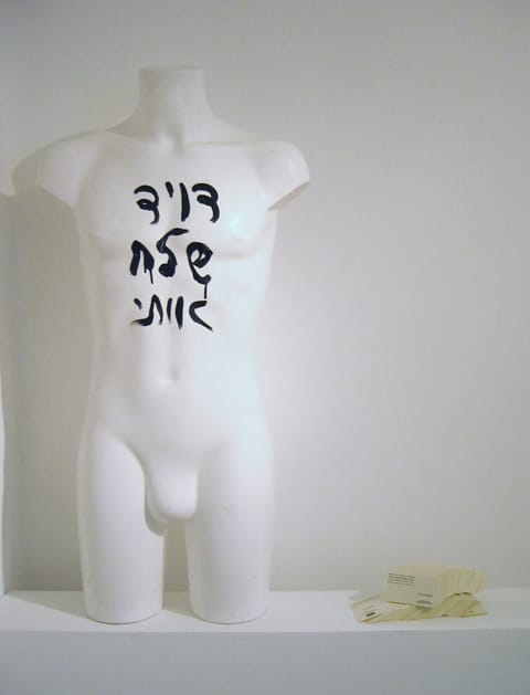 אסף סטי - דויד שלח אותי, 2012. מתוך התערוכה "כניסה חופשית 2"