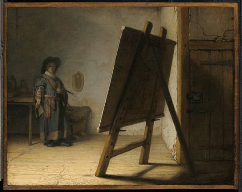 רמברנדט - האמן בסטודיו, 1628