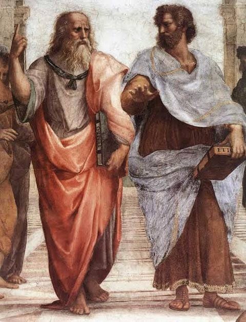 תמונה 6: Raphael, The School of Athens, 550x770 cm, Fresco, Stanza della segnatura, Vatican, Rome, 1511. detail