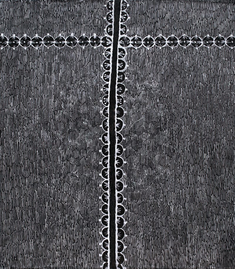 יהודה פורבוכראי, "סימטריה", צבע תעשייתי על בד, 188x164 ס"מ. 2010–2012