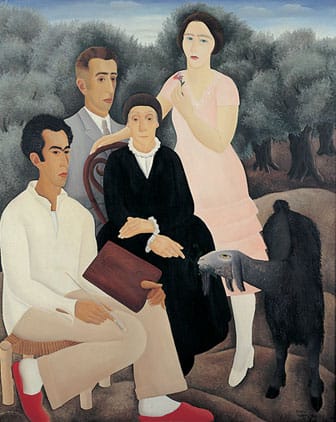 ראובן רובין - משפחת האמן, 1926, שמן על בד, 129x163ס"מ. אוסף מוזיאון ת״א לאמנות