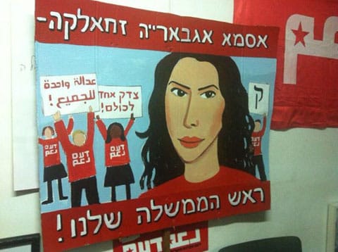 זויה צ׳רקסקי - ציור כרזת בחירות של מפלגת דעם
