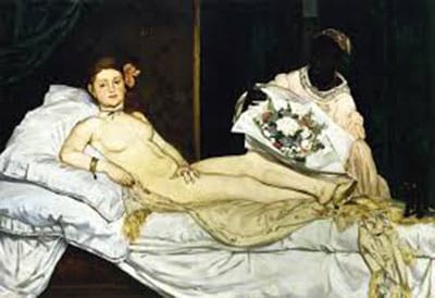 איור 53: אדואר מאנה, 'אולימפיה' (1863-1862) (מוזיאון הלובר, פריז)