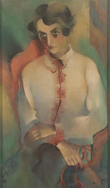 יונה צליוק - דיוקן אישה, 1926. שמן על בד, 45/59.5. אוסף משפחת צליוק. צילום: דן זלצר