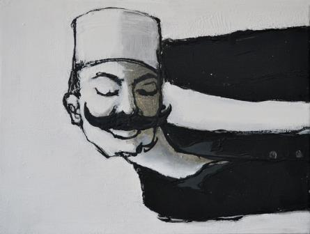 פאהד אל-חלבי, "אבא", 2013. מתוך תערוכת המכירה "לחם ושושנים", המחלקה לאמנות רב-תחומית בשנקר, ז'בוטינסקי 8 (רמת-גן)