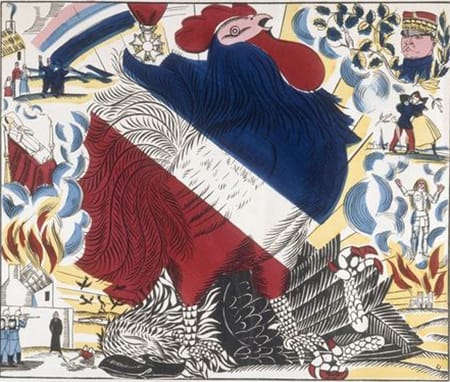 ראול דופי, קץ המלחמה הגדולה, 1915. חיתוך עץ צבעוני