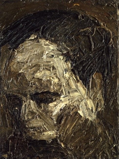 Frank Auerbach Head of Leon Kossoff, 1954, oil on board, 41.3 x 31.7